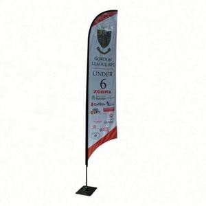 Wholesale Outdoor Printed Promotional Beach Teardrop Banner All Sizes Available Polyester Beach Flag - Product Image 1