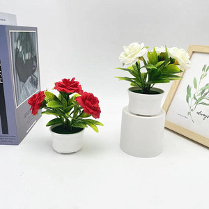 ต้นกุหลาบประดิษฐ์ Paulon ขนาด 10-30 ซม. กระถางพลาสติก ตกแต่งภายในบ้าน - Product Image 3
