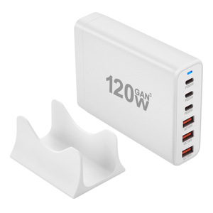 120W GaN Desktop Charger 6 Ports PD QC Laptop <b>Charging</b> <b>Station</b> With Holder Aluminum Alloy - Product Image 3