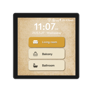 Haute qualité Tuya domotique intelligente 1/2/3/4 Gang interrupteur de rideau plein écran <span class=keywords><strong>changement</strong></span> interrupteur nom et icône Smart Life Zigbee - Product Image 2