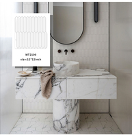 Carreaux muraux autocollants de luxe style Art Déco à motif Pickett pour cuisine et salle de bain