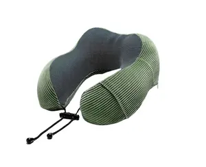 Almohada en forma de U de algodón que puede almacenar, almohada magnética de viaje en forma de U, protección cervical para el cuello