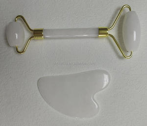 Pink Crystal <b>Roller</b> Guasha Set Beautiful Facial <b>Jade</b> Stone <b>Roller</b> Set Rose Quartz Massage <b>Roller</b> Set - Product Image 5