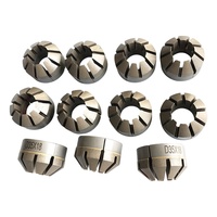 Jeu de forets et de douilles d'emboutissage diamantés 10 mm M14 en acier allié à queue droite pour le perçage du verre