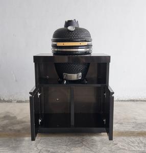 Barbecue fumoir en céramique <span class=keywords><strong>Kamado</strong></span> de 18 "en acier inoxydable 304 avec armoire de patio à charbon de bois BBQ Egg Design - Product Image 2