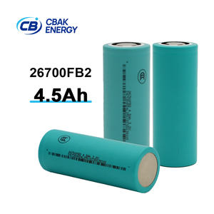 Batterie lithium-ion cylindrique LiFePO4 IMR CBAK 3.2V 26700FB2 4500mAh 3C 14.4Wh, durée de vie 3000+ cycles, -20-60°C, 20 <span class=keywords><strong>ACIR</strong></span> pour l'énergie - Product Image 1