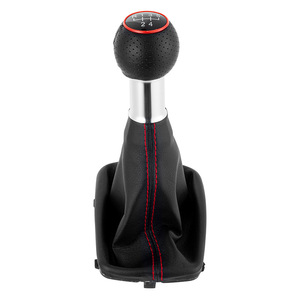 Audi Car Gear <b>Shift</b> <b>Knob</b> Cover Leather 5 6 Speed Manual Ergonomic Hand <b>Knob</b> Protector Upgrade - Product Image 2