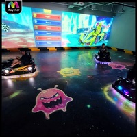 Système de karting interactif à projection spatiale tout-en-un, directement de l'usine, pour jeux de course de karting en intérieur dans les parcs à thème