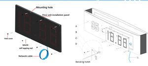 Insegna LED per Prezzi Carburante da Esterno con Impermeabilità IP65 e Luminosità Personalizzabile - Product Image 6