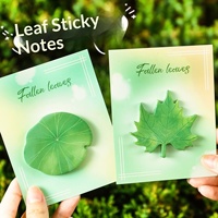 Notes autocollantes réutilisables en forme de feuille d'érable pour la rentrée scolaire - Blocs-notes créatifs en papier pour étudiants