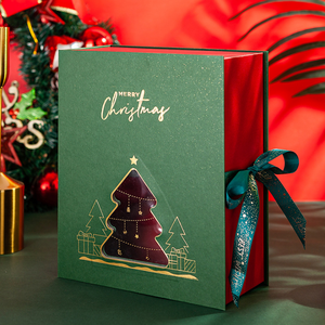 Custom Logo Wholesale Red Magnetic Folding Gift <strong>Box</strong> <strong>Large</strong> Merry <strong>Christmas</strong> <strong>Eve</strong> Gift Packaging <strong>Box</strong> With Ribbon - Product Image 4