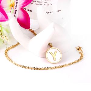 Collar con Colgante de Letra Y, Acero Inoxidable, Collar con 26 Letras del Alfabeto, para Mujeres y Hombres, Precio al por Mayor - Product Image 6