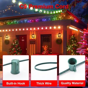Commercial C9 Christmas <b>LED</b> 1000FT 12" Spacing 1000pcs Socket C9 <b>Light</b> Spool SPT-1 <b>Light</b> 18awg <b>Wire</b> C9 Christmas <b>Light</b> Spools - Product Image 2