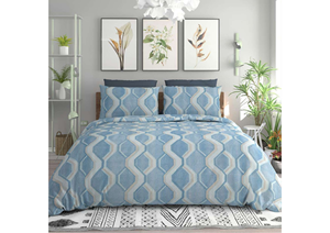 Ensemble de couette patchwork réversible taille King, léger et respirant pour l'été, style campagnard - Product Image 1