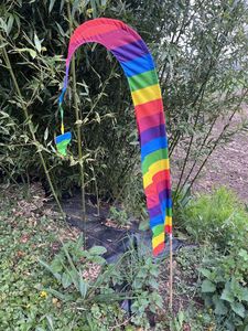 Impression de tissu personnalisé Flying Advertising Drapeau de la plage de <span class=keywords><strong>Bali</strong></span> avec mât de drapeau Petite bannière de plage de plumes - Product Image 2