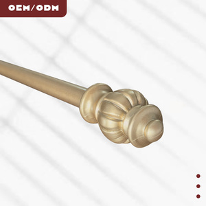 Decorative <strong>Curtain</strong> Rod Finials Luxury Gold Window Treatment <strong>End</strong> Caps Vintage Brass <strong>Curtain</strong> <strong>Pole</strong> Heads for 19/25/28mm Rods - Product Image 3