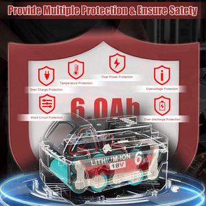 Batteria di ricambio ad alta capacità da 8.0Ah compatibile con la batteria al litio Mil Waukes 18V <span class=keywords><strong>M</strong></span> 18S 48-11-1860, 48-11-1880 per utensili senza fili - Product Image 4