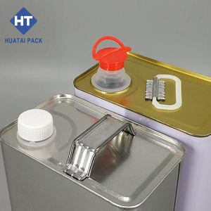 <span class=keywords><strong>Bidon</strong></span> métallique de 4 <span class=keywords><strong>litres</strong></span> style f avec poignée en plastique/métal utilisé pour l'emballage de l'huile moteur ou des encres et de l'huile <span class=keywords><strong>alimentaire</strong></span> - Product Image 4