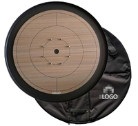 Jeu de société Crokinole en bois Taille du tournoi Crokinole moderne avec sac de transport