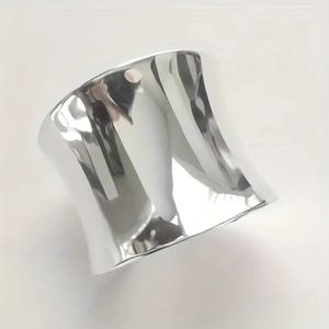 Anello Geometrico H489 in Argento, Minimalista Unisex per Uso Quotidiano, Anelli Raffinati - Product Image 3