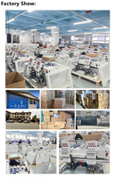 Máquina de Bordar de Alta Precisión de Una Sola Cabeza 500*800mm Yinghe de 15 Agujas con Control por Computadora y Cambio Automático de Color