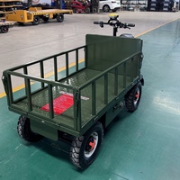 Chariot à plateaux électrique robuste pour le transport de palettes, chariot à plateaux pour usage industriel, construction en fer avec batterie 48V