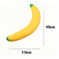 Jouet Squishy Banane Géante Réaliste, Long Jouet à Presser en Forme de Fruit pour les Farces et les Blagues, Cadeau Anti-Stress pour Bureau, Jaune