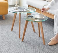Table Basse d'Angle en Bois Massif Style Nordique Moderne de Luxe, Durable, avec Rangement, Design Portable, Taille et Couleur Personnalisables pour Salon