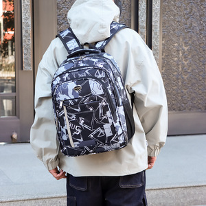 Tactical <b>Backpack</b> Unisex <b>Waterproof</b> Large Capacity Travel Business Outdoor <b>Backpack</b> With Interior Zipper Pocket Black And Blue - Product Image 2