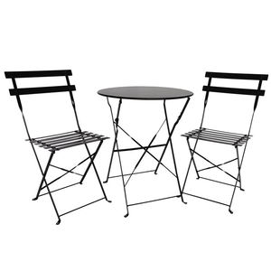 Juego de bistró italiano, Metal plegable de mesa de comedor, sillas, Patio <span class=keywords><strong>Popular</strong></span> exterior, cafeterías, hoteles, patios traseros, muebles para sala de estar - Product Image 1