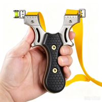 Slingshots de compétition en acier inoxydable de haute qualité, semi-automatiques, longue portée, et accessoires