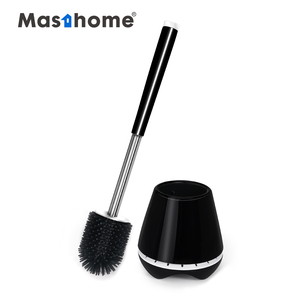 Masthome Hot Selling Soft TPR Concise Standing With Holder for Bathroom Cleaning Silicone <strong>Aluminum</strong> <strong>Toilet</strong> <strong>Brush</strong> - Product Image 1