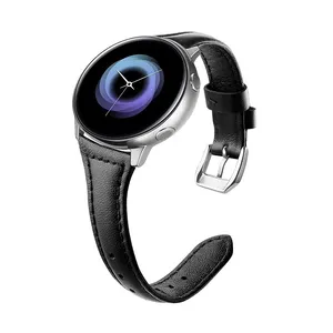 22Mm Kulit Asli untuk Samsung Galaxy Watch 42MM Aktif 2 S2 Tali Rilis Cepat Watch Aksesoris