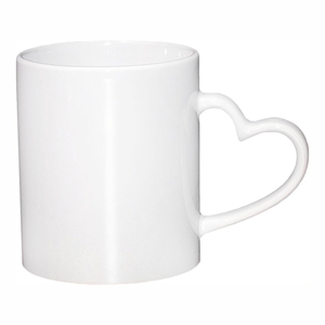 Heart Shaped <b>Handle</b> White Cup/<b>Mugs</b> Ceramic <b>Mugs</b> Coated Cup Thermal Transfer Cups Wholesale <b>with</b> Custom/LOGO Gift - Product Image 1