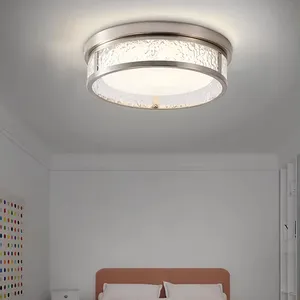 Moderne Luxe Binnenverlichting 24W Ronde Vorm Glas Led Plafondlamp Voor Huis Woonkamer Slaapkamer Decoratief