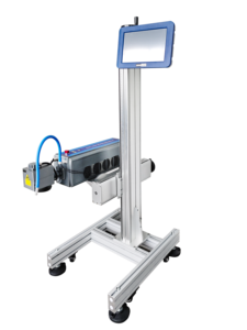 生产线飞行20W CO2激光打标机半自动高精度到期日期批量编码瓶薄膜箔 - Product Image 4