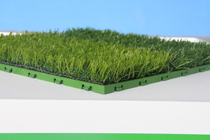Ldk thiết bị thể thao ngoài trời Vườn tổng hợp cỏ <span class=keywords><strong>Turf</strong></span> lồng vào nhau màu xanh lá cây cỏ Thảm cỏ nhân tạo gạch lát sàn - Product Image 3