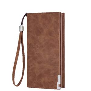 THK0323 Monedero para hombre Tarjetero Bolso de mano de negocios Cartera impermeable larga de viaje retro para hombres - Product Image 1