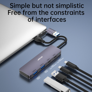 Aspor A780 <span class=keywords><strong>Hub</strong></span> di động 5-in-1 đa chức năng nhôm <span class=keywords><strong>USB</strong></span> C <span class=keywords><strong>HUB</strong></span> Docking Station cho máy tính xách tay máy tính <span class=keywords><strong>USB</strong></span> Adapter - Product Image 6