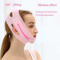 Sangle de lifting facial V-Line à forte force de traction, rose, pour réduire le double menton – Meilleure vente