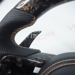 Volant privé en fibre de carbone forgé sur mesure pour <span class=keywords><strong>Ford</strong></span> <span class=keywords><strong>Mustang</strong></span> avec palettes de changement de vitesse/Disponible pour tous les modèles de voiture - Product Image 4
