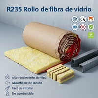 Laine de verre isolante pour bâtiments métalliques, conforme à la norme ASTM E84, R235, 100 mm, avec revêtement en papier kraft, pour l'Amérique du Sud