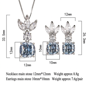 Vintage 12*12-10*10mm Dried Rose Flower Gold Cubic Zirconia Eco-friendly Copper Jewelry Necklace <b>Earrings</b> Set for Wedding Party - Product Image 6