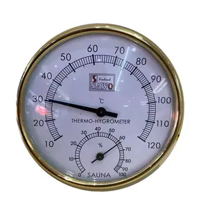 Custom made sauna accessories wall clock thermometer hygrometer