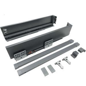 High quality metal soft close drawer slide system slim tandem box for drawer
