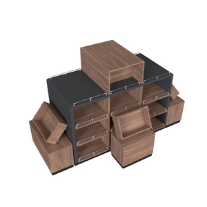 Présentoir à vin autoportant en bois, grande capacité, design amovible, durable et écologique pour supermarché - Product Image 5
