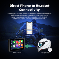 Pantalla de 5 Pulgadas con Sistema Android 14.0, 4GB+64GB, Carplay para Motocicleta, Pantalla Extraíble, GPS para Motocicleta, CarPlay Inalámbrico, Android Auto