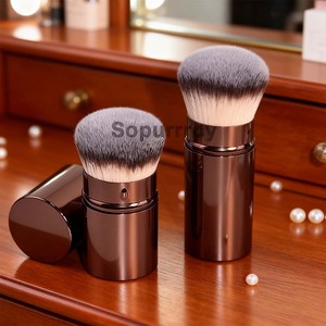 Brocha de Maquillaje Retráctil Portátil con Logotipo Personalizado, Tubo de Aluminio, Herramienta de Maquillaje, Kit Cosmético para Rostro y Rubor, Cepillo para el Cabello de Viaje - Product Image 5