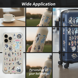 Low minimum order quantity easy-peel self-adhesive <b>waterproof</b> UV resistant vinyl <b>labels</b>, custom logos children's DIY decorations - Product Image 3