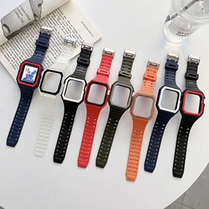 Correa de Silicona Integrada BEEFLYPOWER para Relojes <span class=keywords><strong>Apple</strong></span> <span class=keywords><strong>Watch</strong></span> Series 11 10 9 8 7 <span class=keywords><strong>6</strong></span> 5, <span class=keywords><strong>Caja</strong></span> de 45mm 46mm - Product Image 1